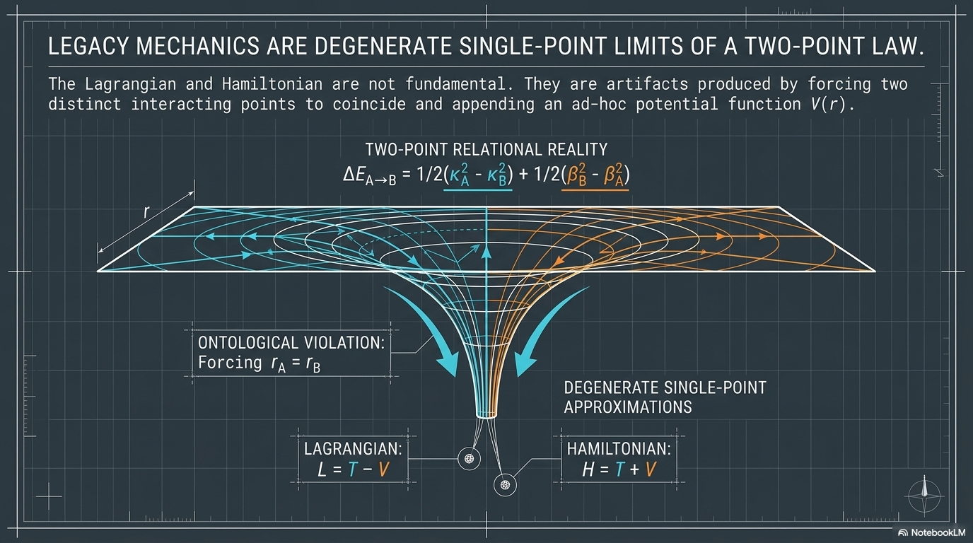 Four ontological collapses of the two-point law