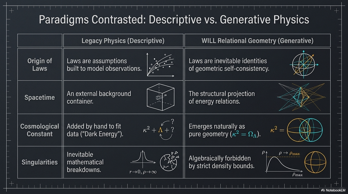 From descriptive to generative physics